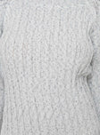 Princess Polly High Neck  Barrish Sweater Mini Dress Grey
