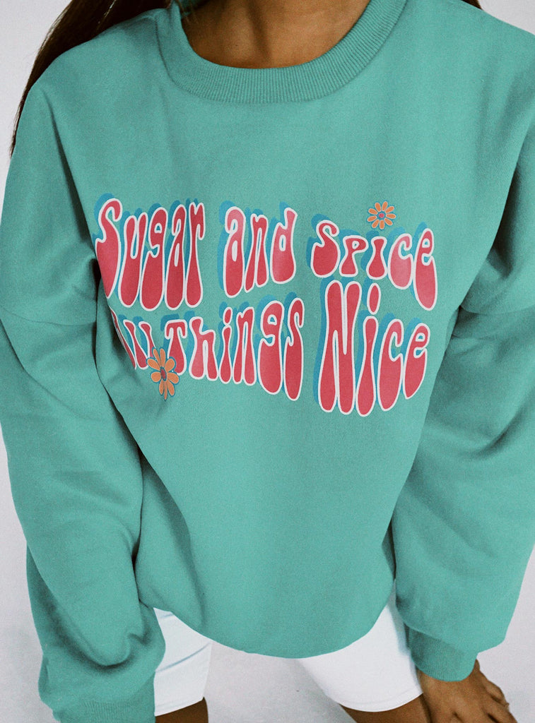 All Things Nice Sweater Green