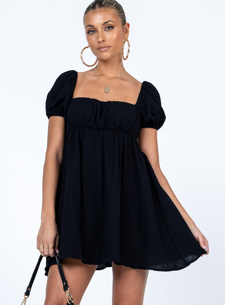 Let's Dance Embellished Mini Dress - Black