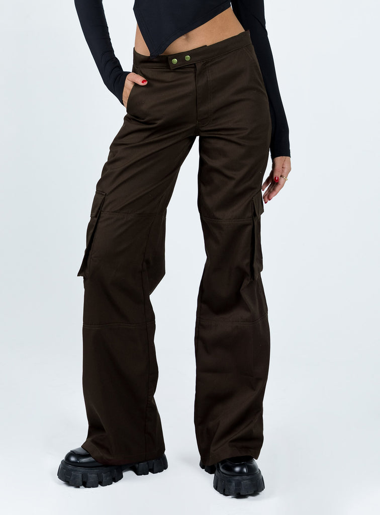 Saul Cargo Trouser in Dark Brown