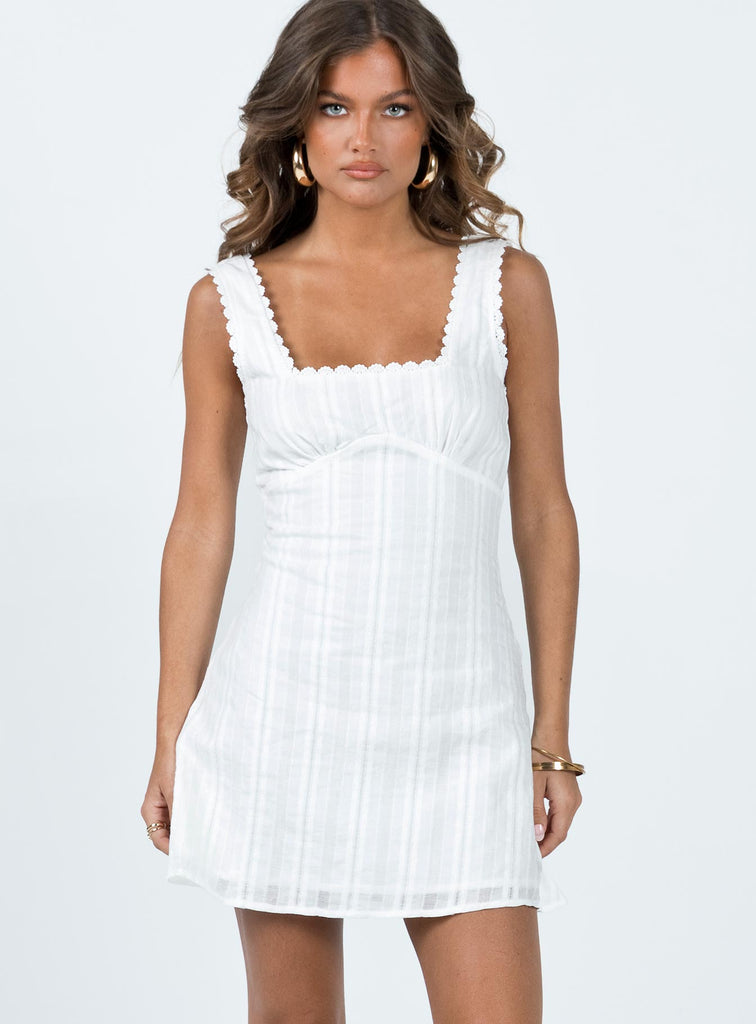 Dasha Mini Dress | White | Womens | Princess Polly Dasha Mini Dress | White | Womens | Princess Polly