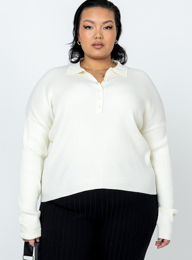 Siobhan Jumper Cream Curve