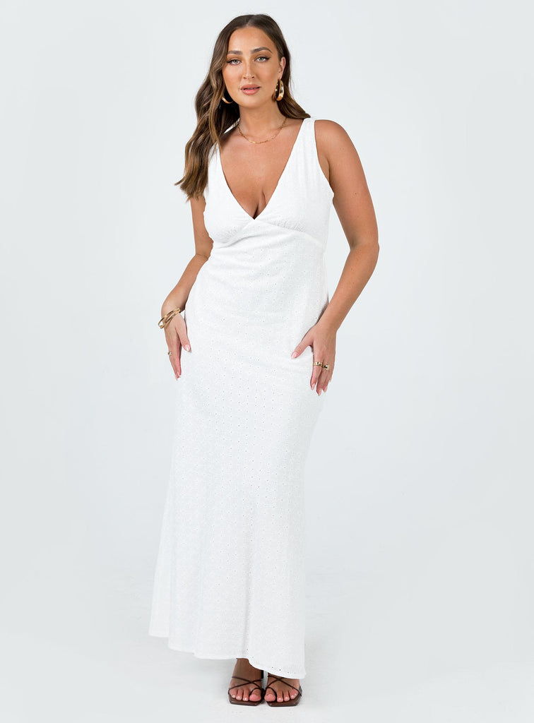Nellie Maxi Dress | White | Womens