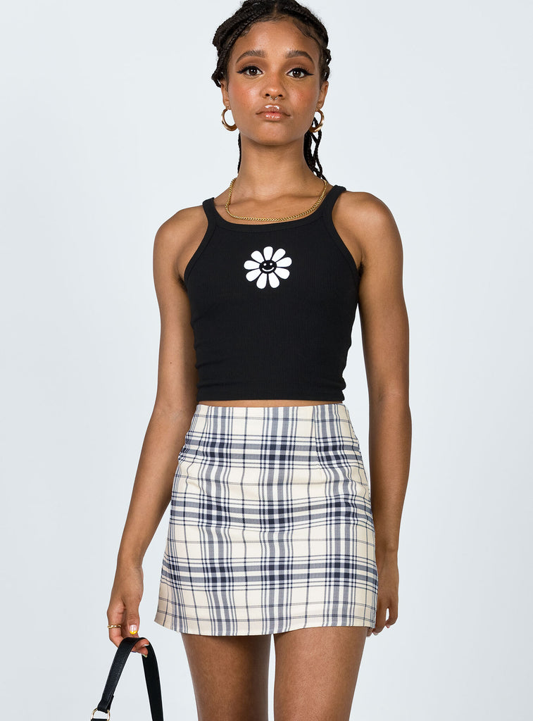 Selby Mini Skirt Yellow Plaid Princess Polly