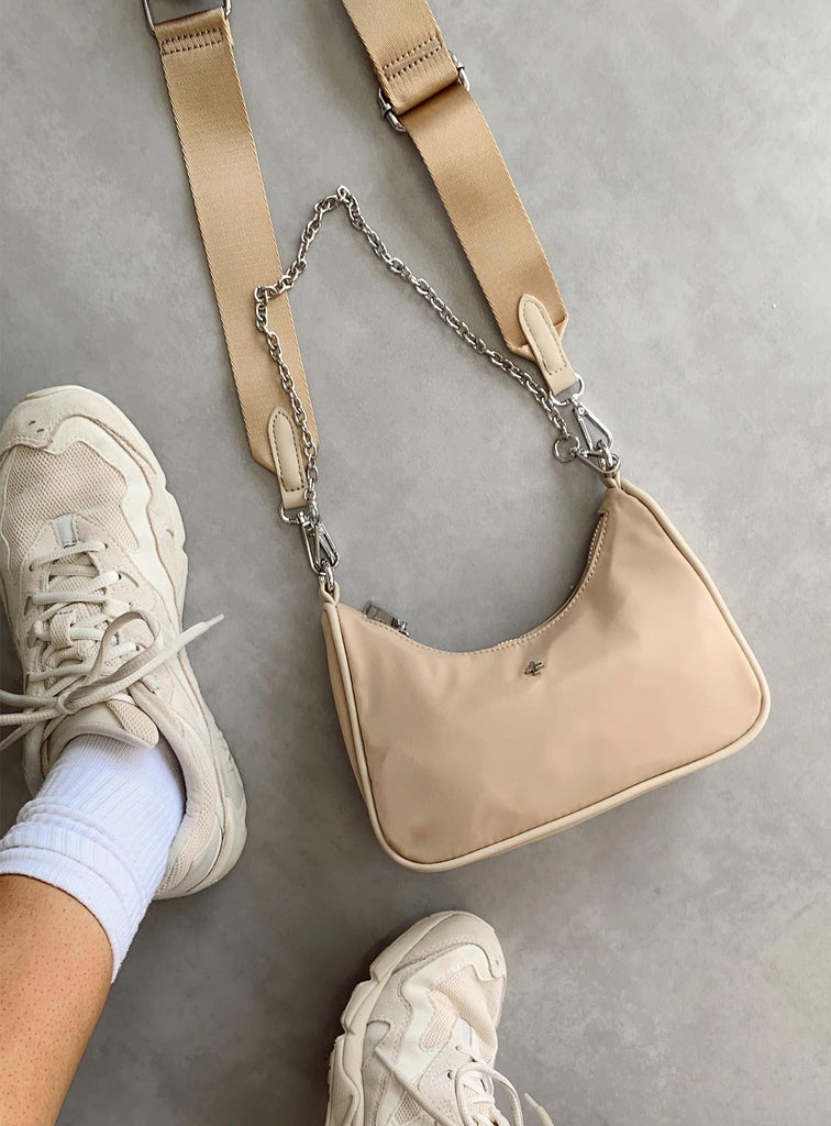 Peta Jain Paloma Nylon Bag Beige Princess Polly