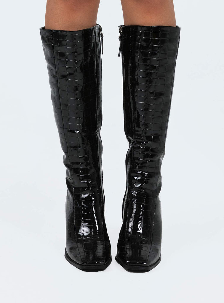 Sawyer Knee High Boots Black