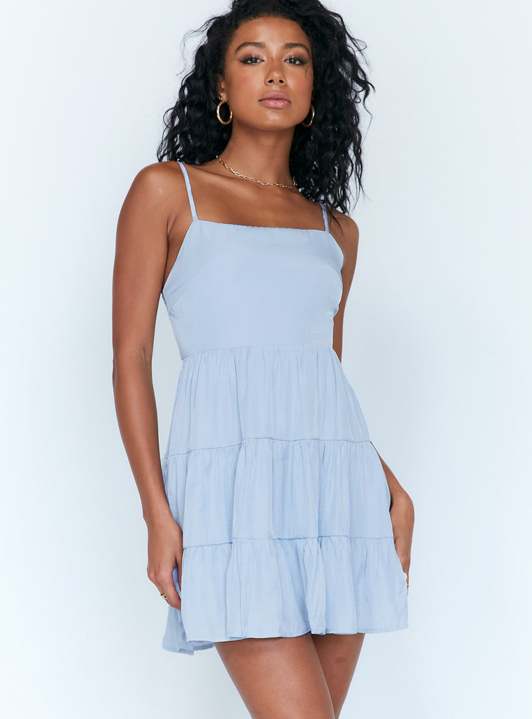 Pretty Picnic Mini Dress Blue main image 1