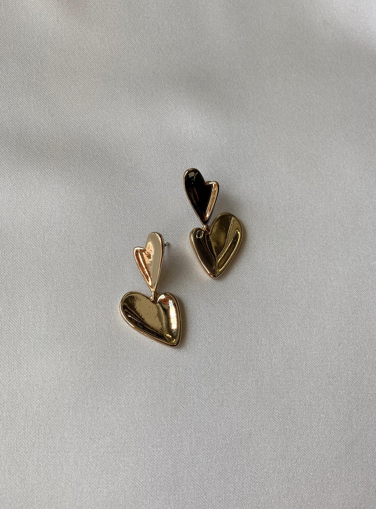 Benaud Heart Earrings Gold