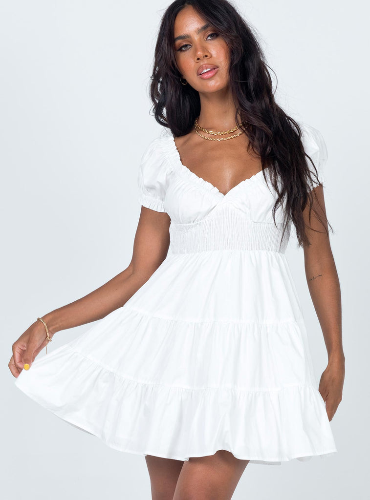 Daniela Mini Dress White | Princess Polly Daniela Mini Dress White | Princess Polly