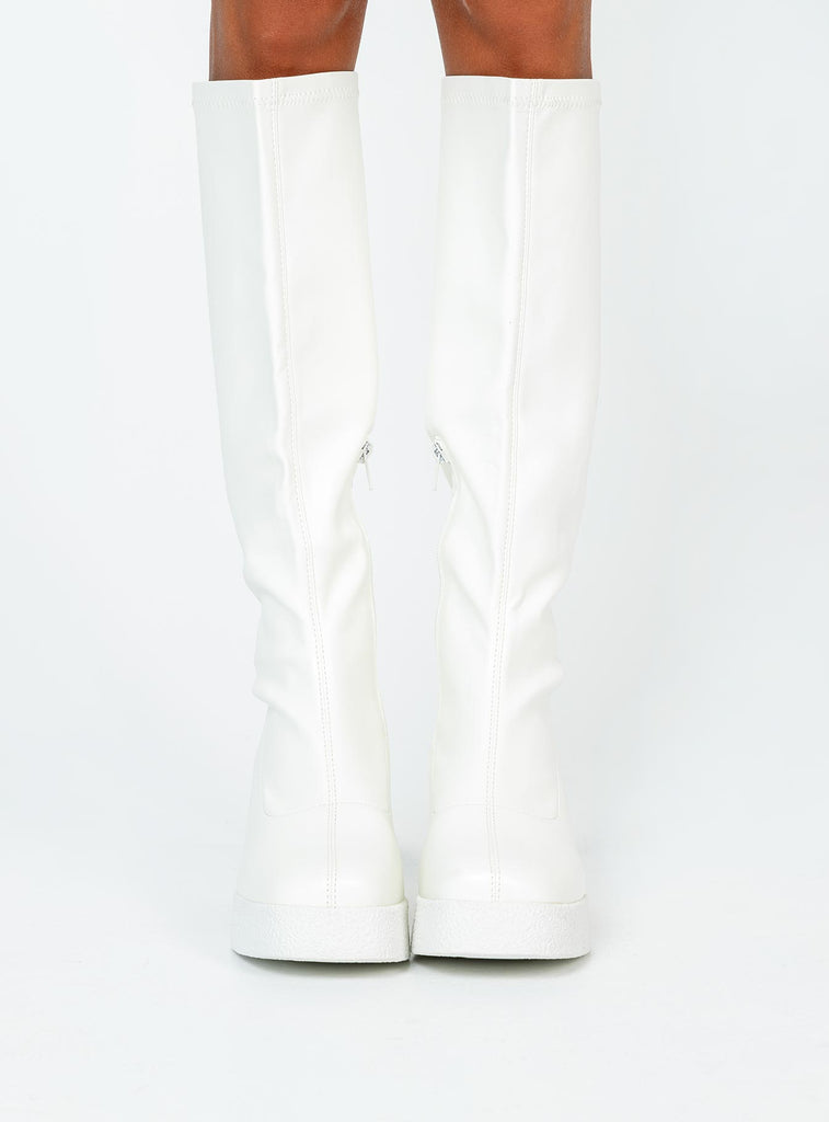 Westcott Knee High Boots White