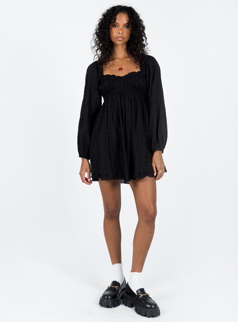 Petite black 2024 dress long sleeve