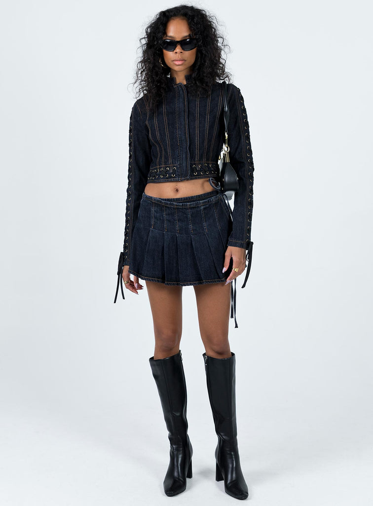 Berlin Jacket Dark Denim Princess Polly