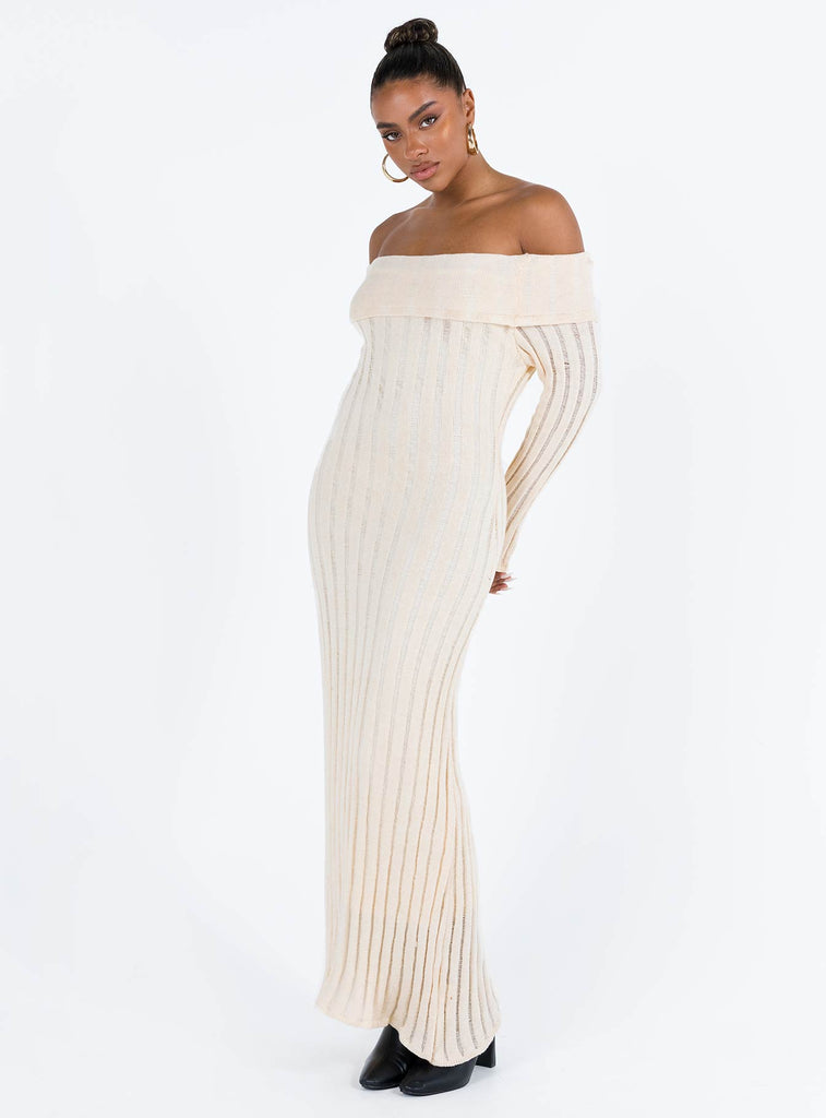 White off hotsell the shoulder maxi