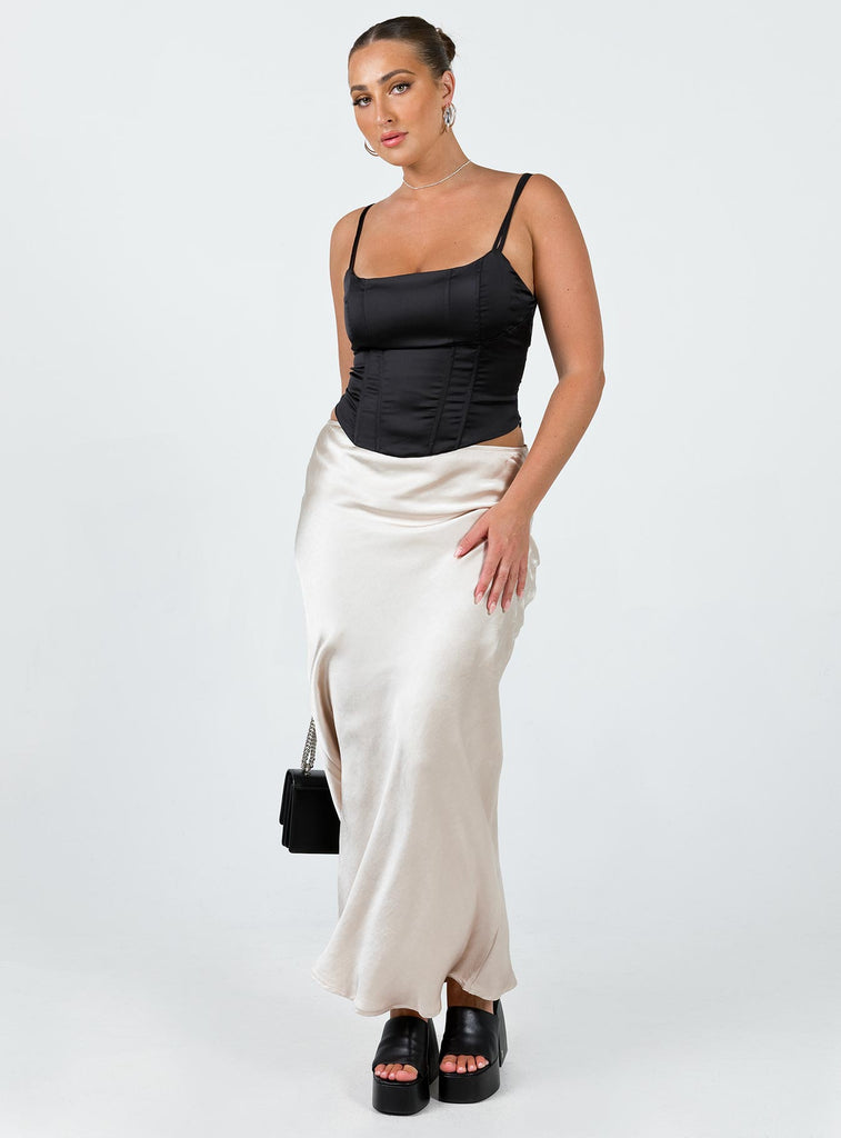 Champagne Maxi Skirt