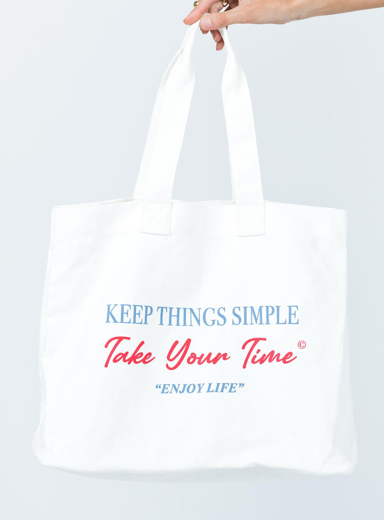 Keep Life Simple Tote Bag