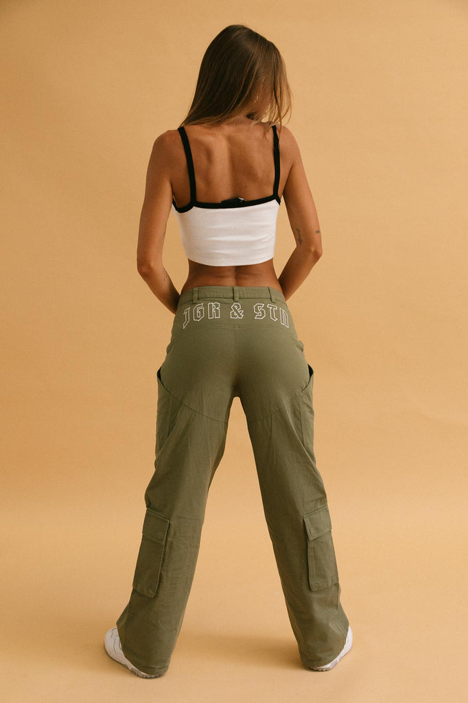 Jagger & Stone Christina Cargo Pants Khaki