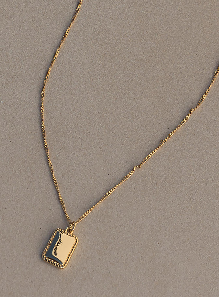 Lock It Up Plated Necklace Gold | Womens | Princess Polly Lower Impact