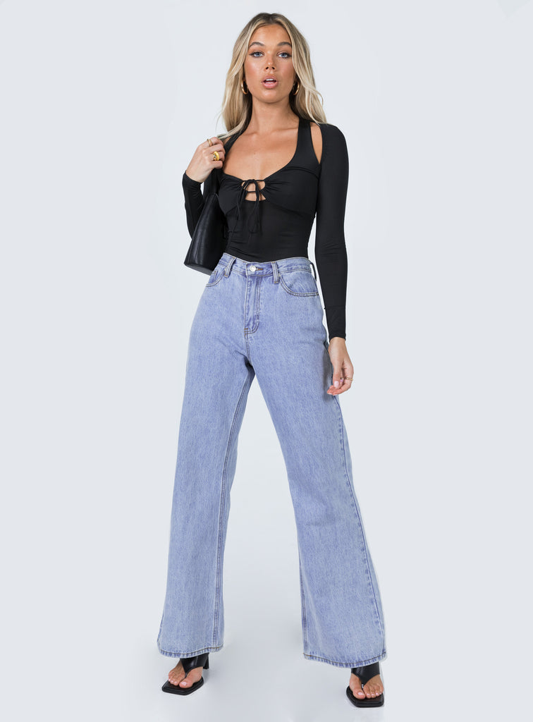 Buy Valentina High Rise Straight Leg Pull-On Jeans for USD 29.00