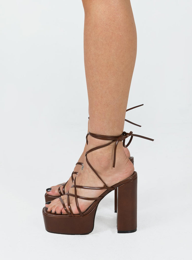 AMATERAS style up heels / brown S | www.canbolatdent.com