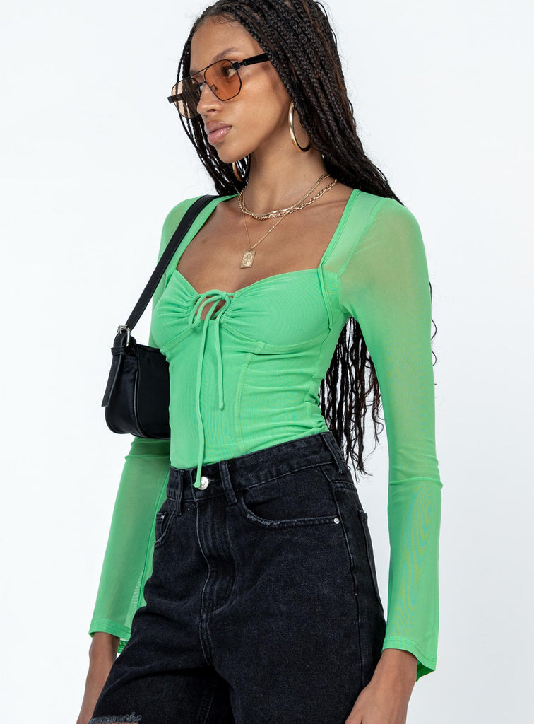 Jacob Long Sleeve Bodysuit Green