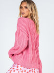 Anaya Oversized Sweater Pink Princess Polly  long 