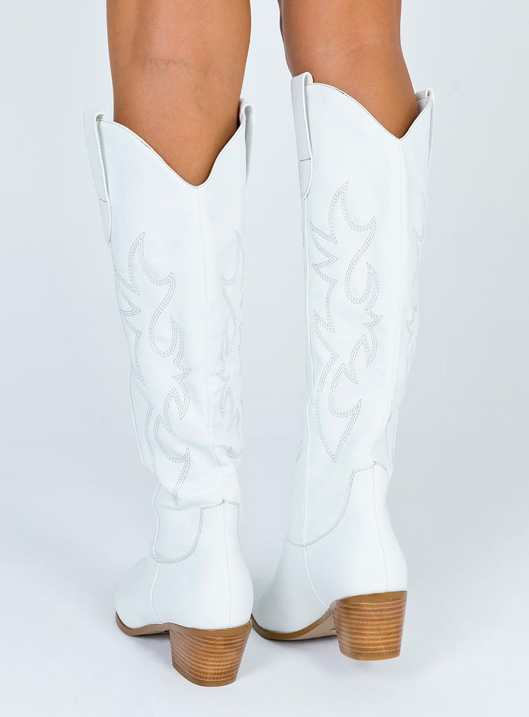 Billini Urson Boots White | Princess Polly USA Billini Urson Boots White | Princess Polly USA