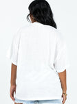 Oversized tee Graphic print Drop shoulder  Good stretch