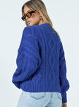 Anaya Oversized Sweater Monday Blues Princess Polly  regular 