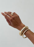 Gold toned bracelet pack Pack of two bangle style