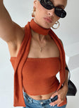 product Princess Polly Sleeveless Square Neck  Styles Two Piece Top Orange