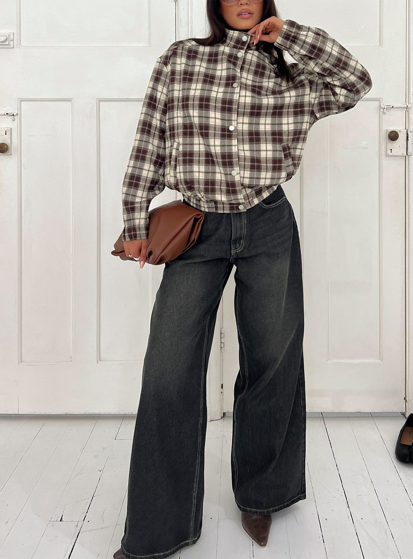 Naylor Mid Rise Wide Leg Jeans Grey Wash Low Rise Jeans Jeans 