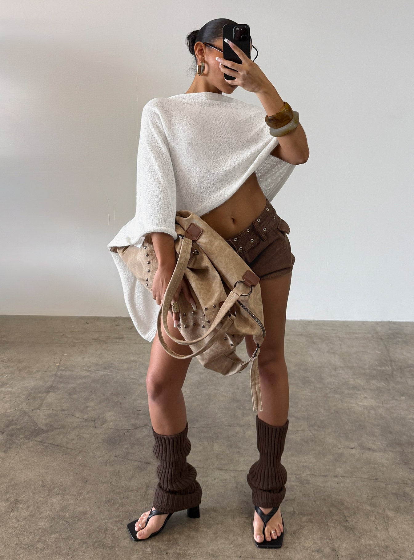 Rouse Off Shoulder Poncho White | Princess Polly