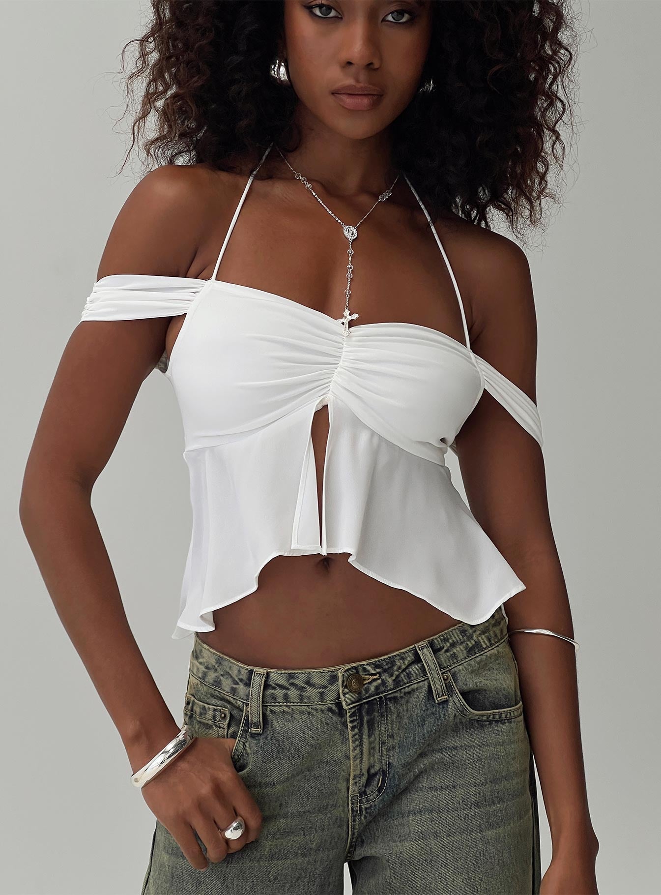 Waylen top white