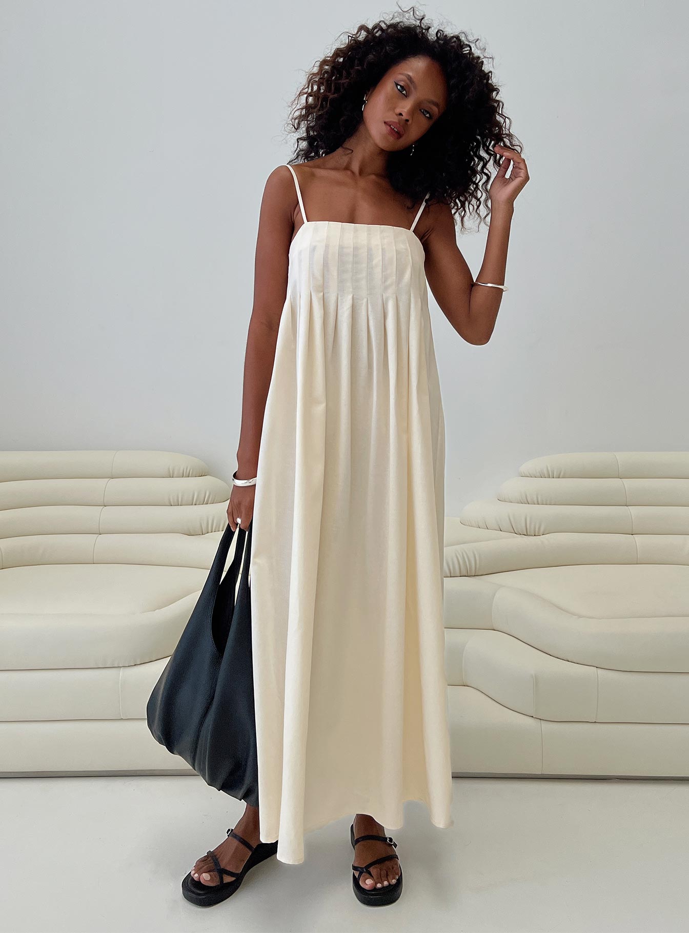 Frankye maxi dress cream