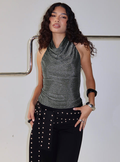 Giggle Top Charcoal Shimmer