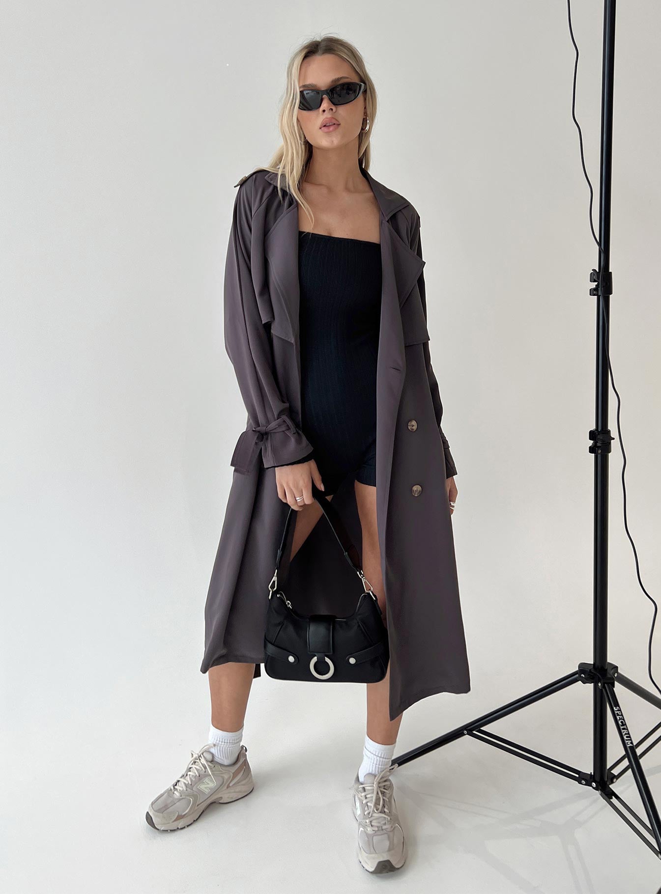 Cassie trench coat grey