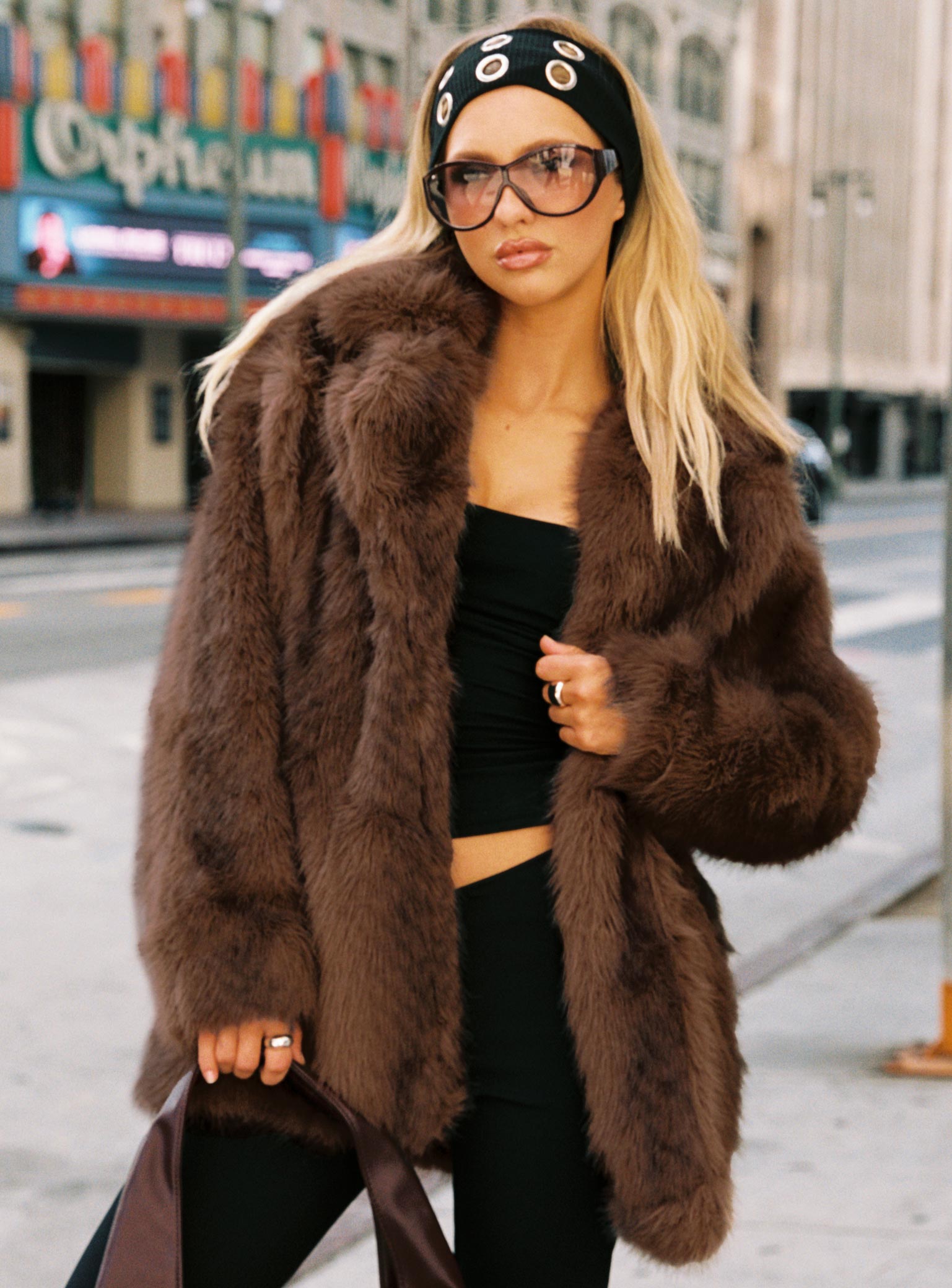 Super Trouper Faux Fur Jacket Multi | Princess Polly