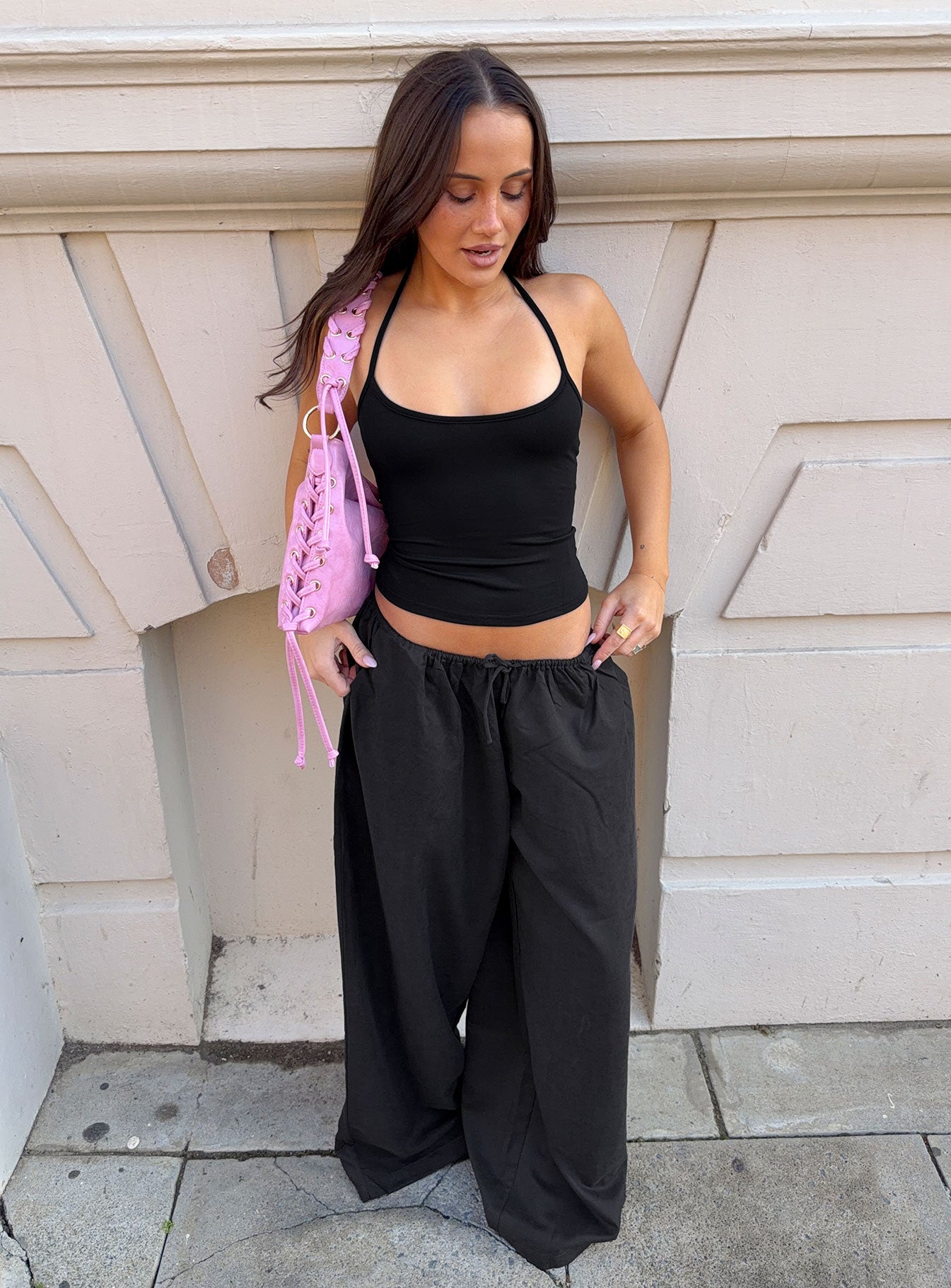 Harbour Pant Black Petite | Princess Polly
