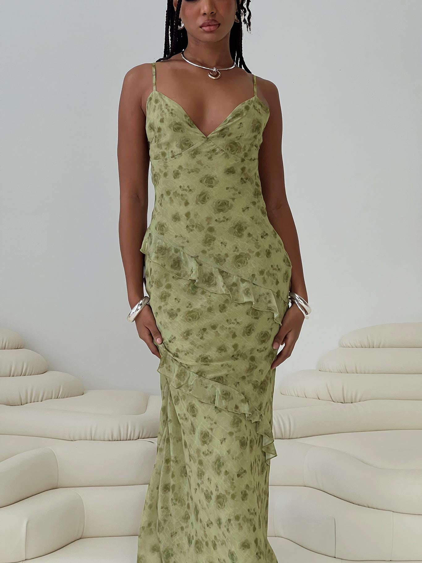 Teffoli maxi dress green