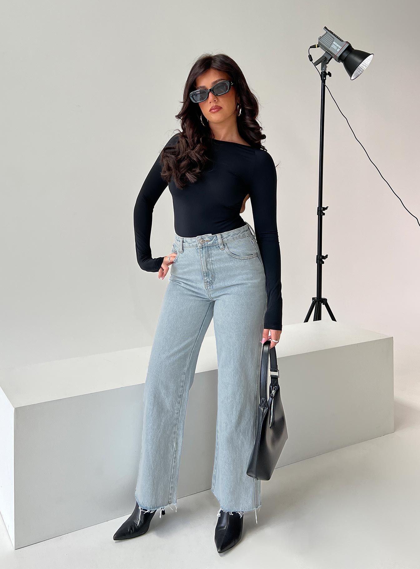 Mona Wide Leg Trouser Jeans In Plus Size With High Rise - Reminiscent Blue  | NYDJ