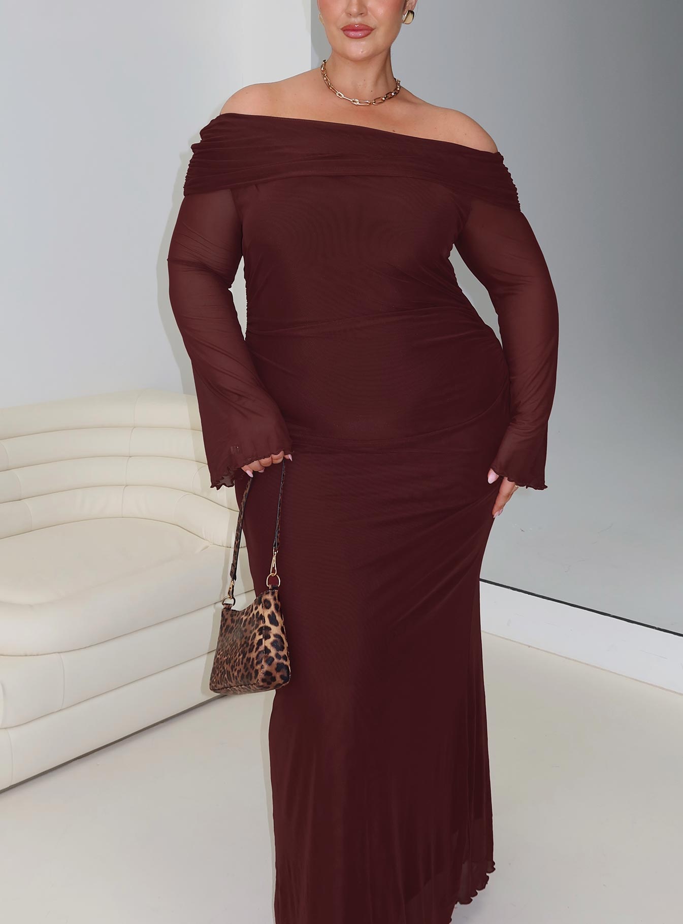 Consideration Maxi Dress Chocolate Curve | Princess Polly Consideration Maxi Dress Chocolate Curve | Princess Polly