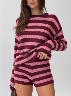 Whole New World Knit Set Pink Stripe