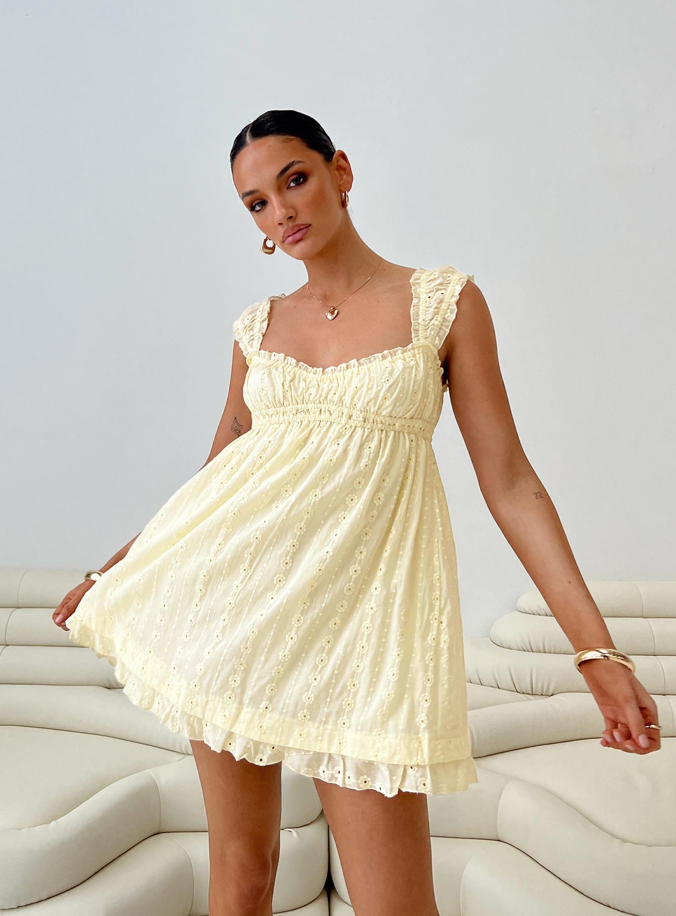 Carlita mini dress yellow