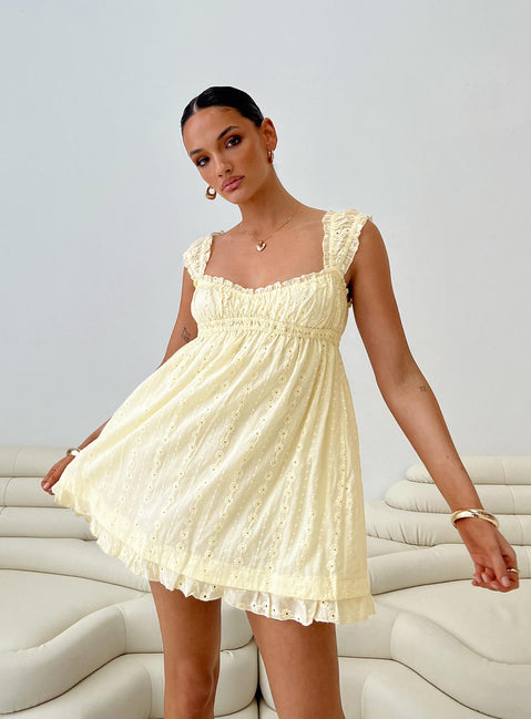 Carlita Mini Dress | Yellow | Womens | Princess Polly Carlita Mini Dress | Yellow | Womens | Princess Polly