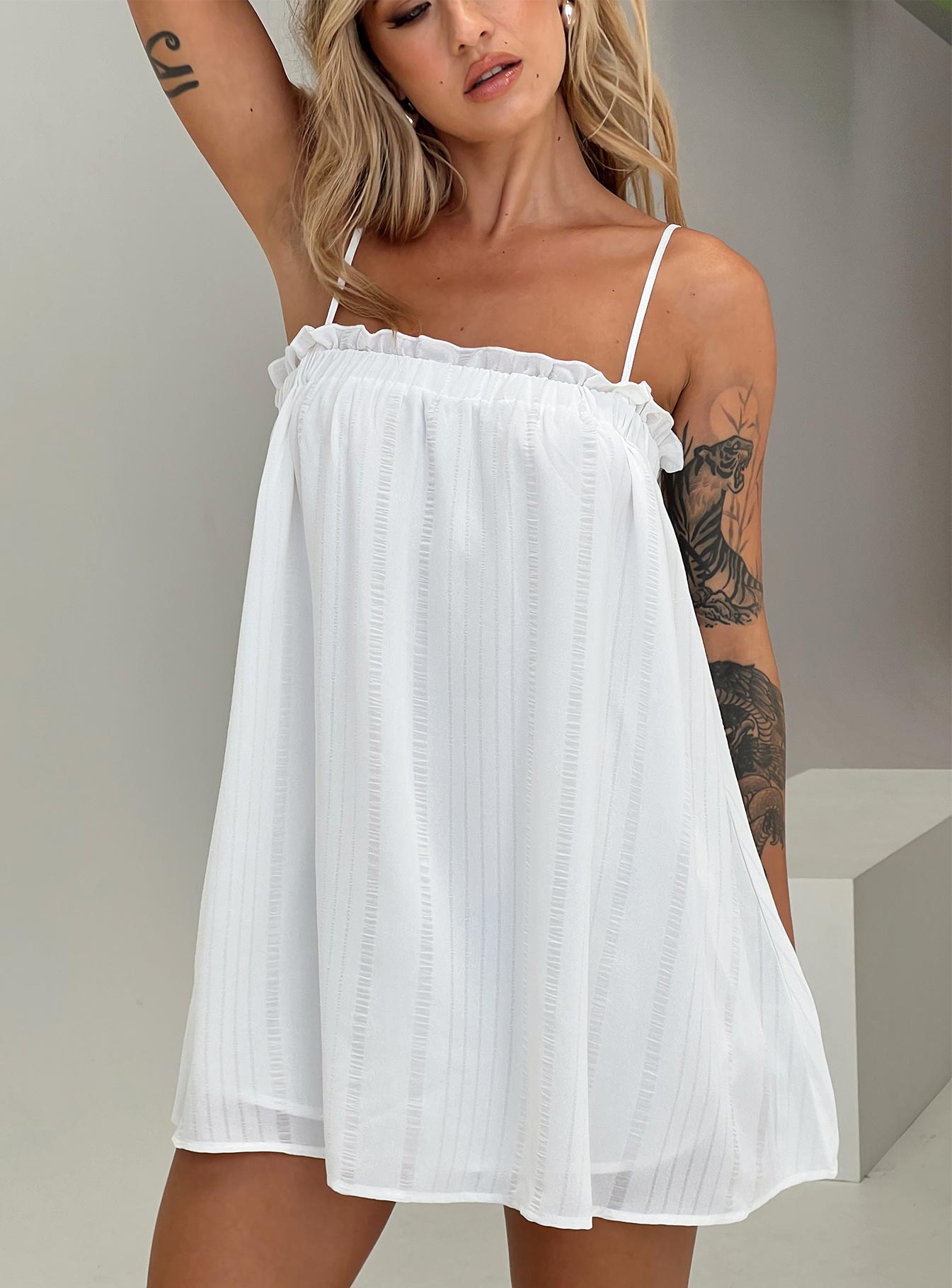 Marsaline Mini Dress | White | Womens Marsaline Mini Dress | White | Womens