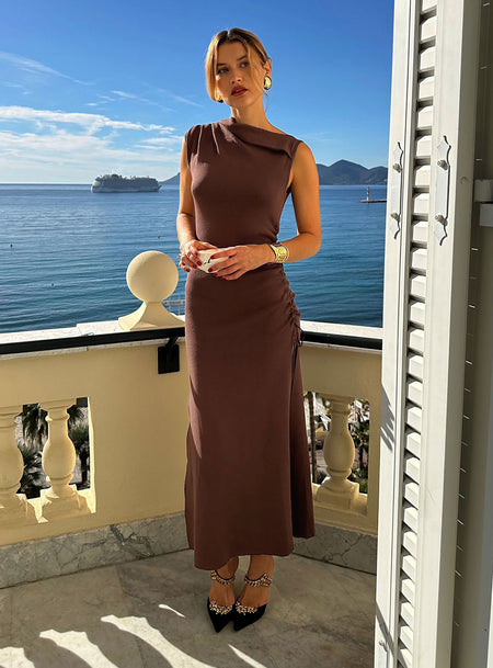 mIDI DRESS Knit material, off shoulder style, ruching with high slit in leg at side