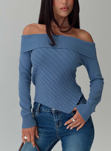 Brisa Long Sleeve Top Blue