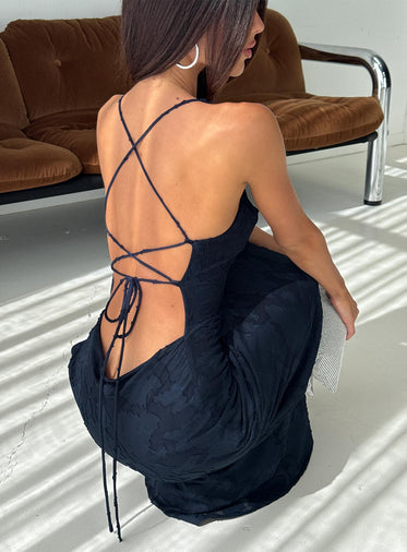 v neck mermaid prom dress Navy Blue Satin Deep V-neck Dresses With Lace Appliques, MP954 XUIBOL Split Sleeve Sequin DIV_WOMEN'S RTW neck design Jacket&Vest:46 US - 56 EU