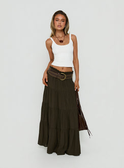 Mya Maxi Skirt Chocolate