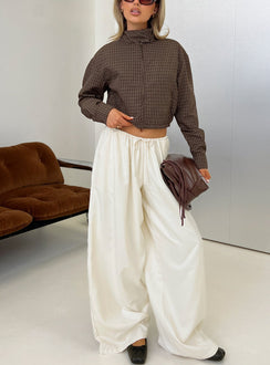 Bungala Oversized Relaxed Pants Ivory Petite